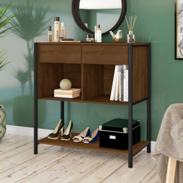 Imagem de Cômoda Com Nicho E 2 Gavetas Sevilha Preto Demolição