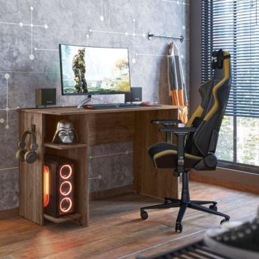 Imagem de Mesa P/ Escritorio E Gamer Preto Fosco