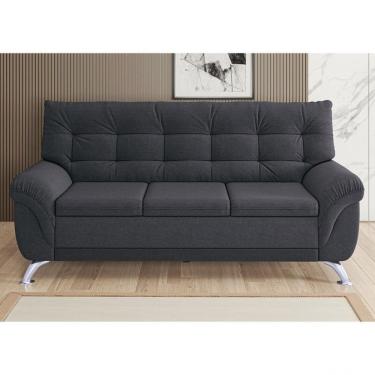 Imagem de Sofá 3 Lugares Arezzo Em Suede Linoforte Grafite