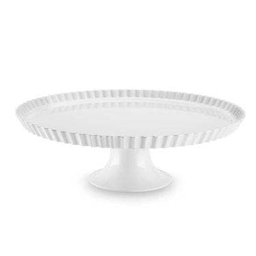 Imagem de Prato Com Pé E Borda Buffet Em Melamina 34 Cm Branco Haus Concept Branco