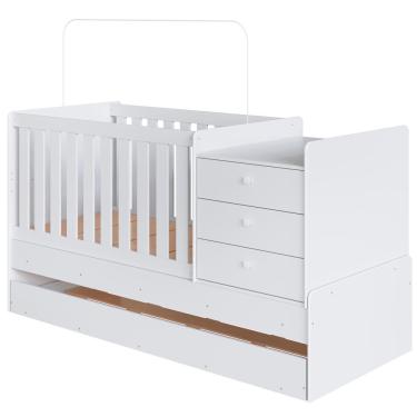 Imagem de Berço Mini Cama Multifuncional Cama Auxiliar Bb690 Branco Comm Branco