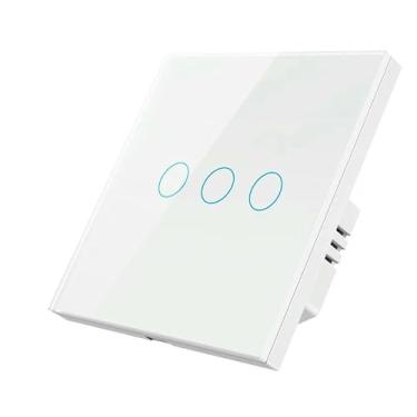 Imagem de ZigBee Tuya Smart Light Touch Switch EU Sem Fio Neutro Sem Capacitor Necessário Vida Inteligente 1/2/3 Gang Voice Control-1011ZC-WHITE-03