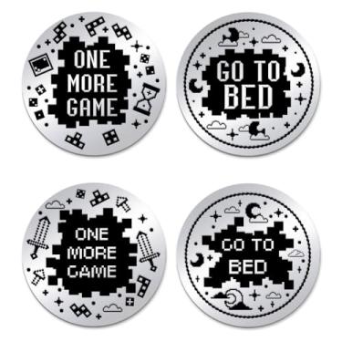 Imagem de UNICRAFTALE 2Pc Funny Destiny Flip Coin Gift for Game Lover Fan Double Sided Decision Maker Coin One More Game Coin Best Friend Christmas Birthday Valentines Day Gift for Women Men