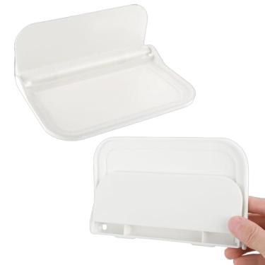 Imagem de OULIGET Suporte De Parede Dobrável, Prateleira Plástico Flutuante, Para Cozinha, Banheiro E Escritório, Cabeceira Sem Perfuração, 18 Cm, 2 Peças