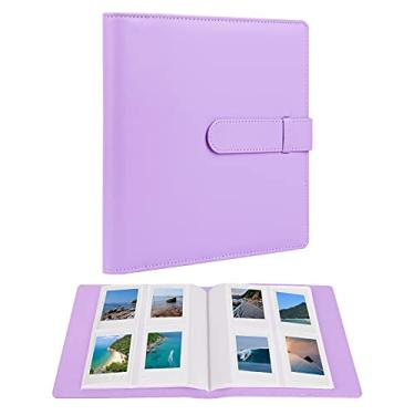 Imagem de Ruibytree Mini Álbum De Fotos Com 256 Bolsos, Compatível Câmeras Instantâneas Fujifilm Instax 12, 11, 9, 40, 90, 8, 7 Evo Liplay, Capa Couro, Livro Polaroid 2X3 (Roxo)