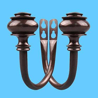 Imagem de Kowibcl 2 Peças De Prendedores Cortina - Parede Com Parafusos, Suportes Decorativos Para Quarto, Sala Estar, Escritório E Casa, Bronze Médio