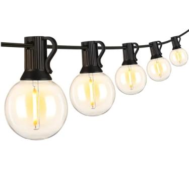 Imagem de CHYParty Cordão De Luzes Para Áreas Externas 25 Pés, Globo Led G40 Pátio Com 27 Lâmpadas Inquebráveis, À Prova D'Água, Conectável E Pendurado Varanda, Café, Bistrô, Quintal, Gazebo, Deck, Festa, Dec