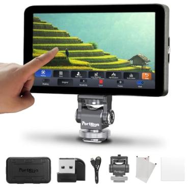 Imagem de Portkeys LH7H Monitor de campo de câmera 17.8 cm 1000nit Touch Screen Freeze Frame FHD 1080P60 3D LUT ARRI cor falsa para DSLR (cinza escuro)