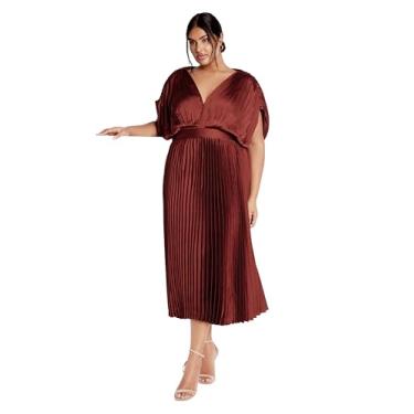 Imagem de City Chic Vestido feminino plus size - Henley Midi, Sienna, 48