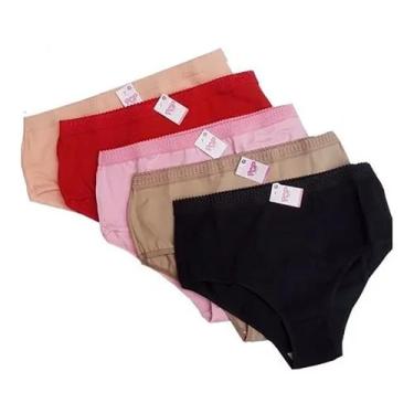 Imagem de Kit 12 Calcinhas Senhora Calçola Com Cos Largo Algodão Vovó Tamanho M 