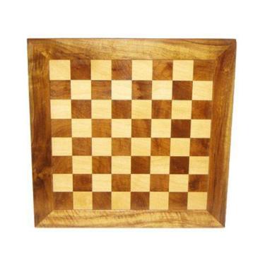 Imagem de Tabuleiro Xadrez e Damas Marchetado - Não acompanha peças - TACOLANDIA