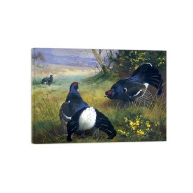 Imagem de Animais Pinturas Famosas Arte Parede-Fotos Lona para Sala de Estar-Greso preto-Pôster e Imprimir Decoração 50x70cm20x27in Tela Embrulhada
