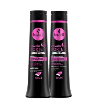 Imagem de Kit Shampoo E Condicionador Hidratação E Crescimento Cavalo Forte Hidra Haskell 500ml