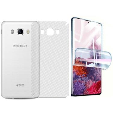 Imagem de Película Hidrogel + Adesivo Fibra De Carbono Para Samsung Galaxy J5 Metal - Transparente
