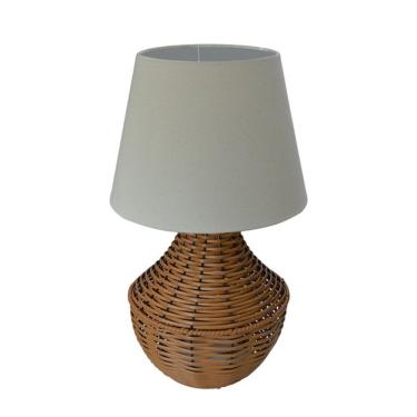 Imagem de Abajur De Mesa Junco Areia Cúpula Bege