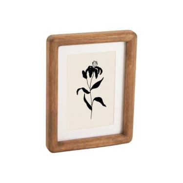 Imagem de Porta Retrato Decorativo Luxo Em Madeira Natural 10x15 cm Pendente Par