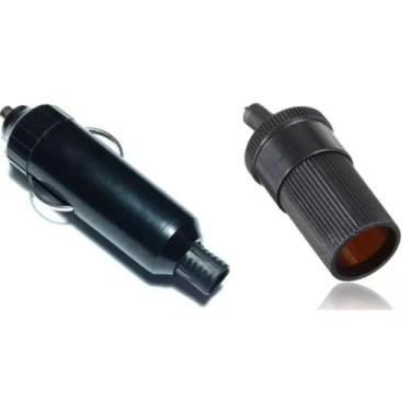 Imagem de Kit c/200 plug's acendedor, baquelite12v 100machos+100femeas - DTS SUP