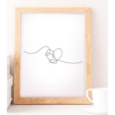 Imagem de Quadro Decorativo Coração - Mundim, 30x40 Madeira