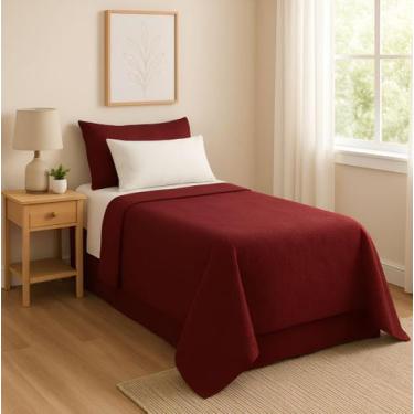 Imagem de Kit Colcha Montblanc Memory Solteiro 180x230cm - CASA DONA, VERMELHO, 