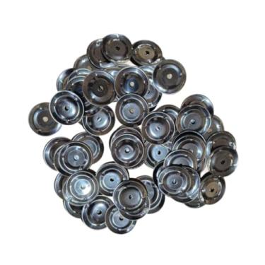 Imagem de Colaxi 100x Pratos de 1,46" Pandeiro Ching Rings para Bateristas Jingles de Metal Hihat Conjunto de Bateria Acessórios para Adultos/Crianças Eventos