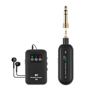 Imagem de 2.4G Wireless in Ear Monitor System Profissional de alta fidelide Receptor de transmissor recarregável com baixa latência para apresentações ao vivo e gravação de estúdio