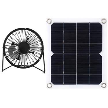 Imagem de aqxreight Painel Solar de 10W Com fã de Refrigeração Painel Solar Fotovoltaico para Casa de Estimação para Casas de Estimação Em Painéis Painéis de Fãsolares do de Fãsolares do de Fãsolar