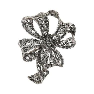 Imagem de Broches de Arco com Strass Brilhantes - Acessório de Festa Unissex, Pr