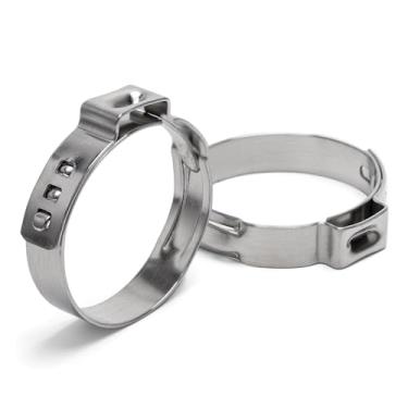 Imagem de Sieqioor Pacote com 50 braçadeiras PEX 3/4 polegadas (23,5 mm), anéis de crimpagem de aço inoxidável para conexões de encaixe de tubulação PEX (3/4 polegadas)