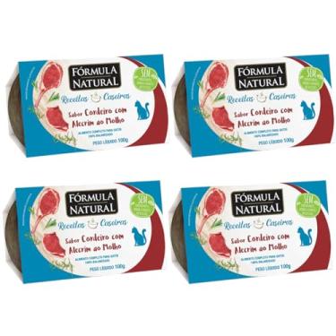 Imagem de Ração Úmida Formula Natural Receitas Caseiras Gatos Adultos Cordeiro com Alecrim 100g 4 Unidades