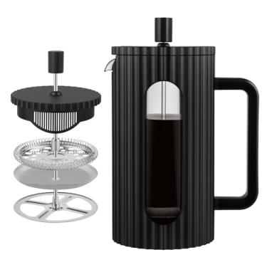 Imagem de wedrink Cafeteira French Press 1000 ml, cafeteira de vidro borossilicato resistente ao calor e cafeteira (1000 ml)