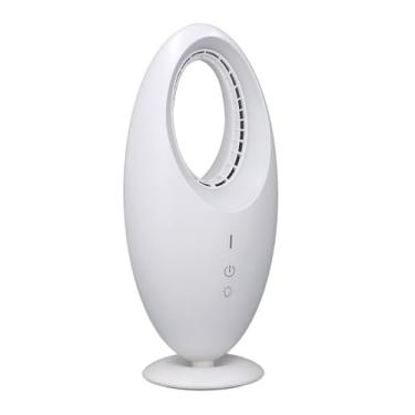 Imagem de Depisuta Ventilador de Mesa Sem Lâmina, Ventilador de Mesa Silenciosa Com Luz LED e Oscilação de 90 °, Ajuste de 3 Velocidades, Portátil 4000mAh Capacidade de Resfriamento Fan