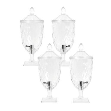 Imagem de Kit 4 Suqueira com Tampa Diamond de Acrílico 4,5 Litros - Homeland