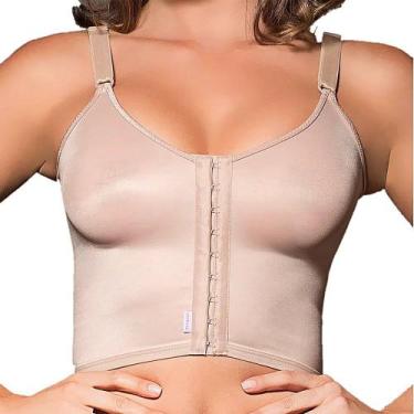 Imagem de Sutiã Pós-Cirúrgico Longo Abertura Frontal Chocolate Tam 44 - A Modern