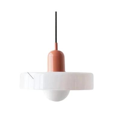 Imagem de Luminária Pendente De Vidro Nórdico Retrô E27 Led Lustre Para Sala De 