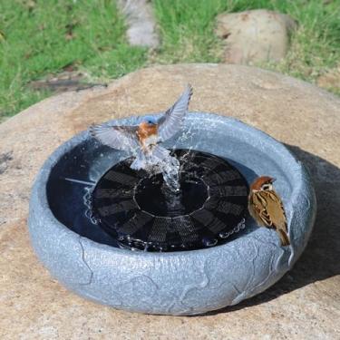 Imagem de Fonte solar para banho de pássaros, banho de pássaros, fonte de água solar para decoração de jardim e pátio