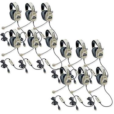 Imagem de Califone Fone De Ouvido Estéreo Multimídia De Luxo 3066-Usb Com Plugue USB, Microfone Omnidirecional Flexível, Earcups Com Redução De Ruído Ao Redor Do Ouvido, Controle De Volume Em Linha