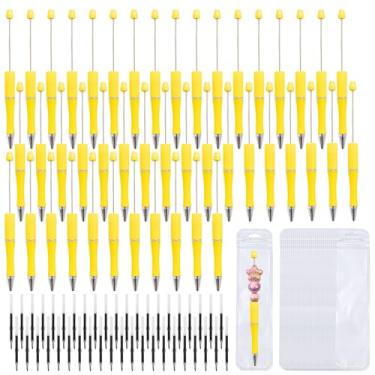 Imagem de Kit de 108 canetas com contas DIY – 36 peças de canetas esferográficas com refis e bolsas – canetas com contas para artesanato DIY – suprimentos de canetas de contas, kit de fabricação de canetas