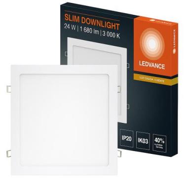 Imagem de Plafon Quadrado Embutir 24w Luz Quente 3000K Amarela - Ledvance