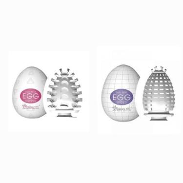 Imagem de Kit Duplo Eggs Ovo Mastubador Estimulo Sexshop Flexivel Stepper e Spider