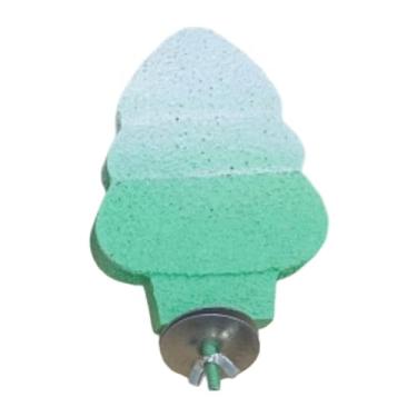 Imagem de IEUDNS Suporte de brinquedo para, brinquedo de exercício, mastigação, dentes, boca, molar, salto, suporte para cacatua, periquito, calopsita, Verde