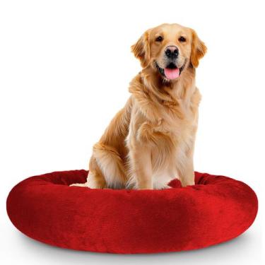 Imagem de Cama Pet Redonda De Pelúcia Para Cachorros e Gatos G - ALEPLUSH, Verme