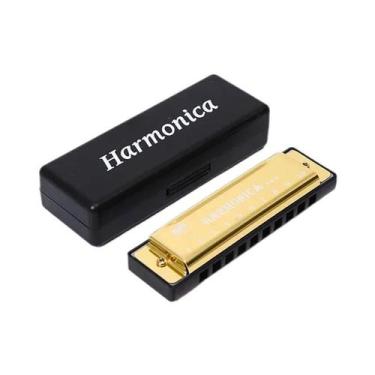 Imagem de Gaita Diatônica De 10 Furos C Key Com Estojo Para Presente Infantil In