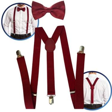 Imagem de Kit Suspensorio Masculino Gravata Borboleta Casamento Noivo Padrinhos 