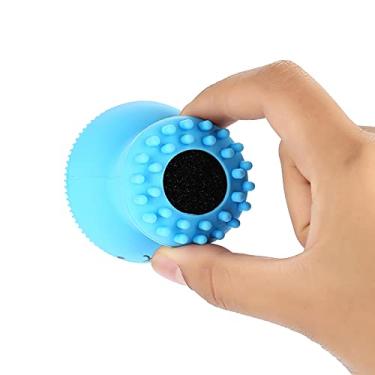 Imagem de KIMISS Pincel de Limpeza de Rosto - Ferramenta de Lavagem de Polvo de água -viva para Esfoliar para Limpeza e Massagem Profunda Escova Facial Verde de Silicone para Remoção Eficaz de Maquiagem e Absorção de Cuidados Com a Pele (Azul)