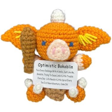 Imagem de Piegricdiat Suporte Emocional Crochê Kingdom Tears Bokoblin Crochê Animal Bonito Porco Positivo Terapia Para Alívio Do Estresse Presente Figuras Zelda Presentes Engraçados Zelda Acessórios De Mesa F