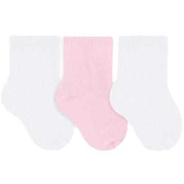 Imagem de Kit 3 pares de meias Bebe Algodão Cano Médio Selene 1355, Feminino, Br