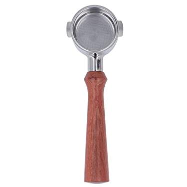 Imagem de Portafilter 51mm de café aço inoxidável sem fundo com cesta de filtro para Delonghi Eco310 e cafeteiras italianas 2 orelhas Design durável e fácil de limpar (F Jacoranda)