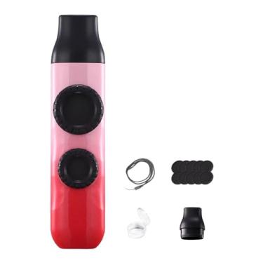 Imagem de simhoa Kazoo Party Favors Presente para amantes da música com cordão Instrumento musical para caminhadas, mochilões, aventuras e viagens, Rosa Vermelho