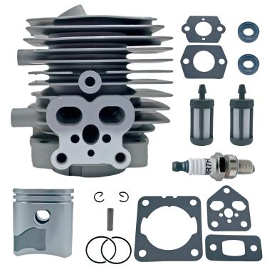 Imagem de Mikatesi Kit de cilindro BG86 serve para equipamento de soprador de folhas Stihl BG86 BG86C SR200 com kit de reconstrução de junta BG86 4241 020 1203