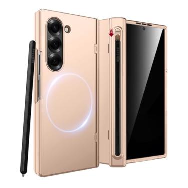 Imagem de Miimall Capa magnética para Z Fold 6 com S Pen e suporte para caneta [compatível com Magsafe] Protetor de tela de privacidade, resistente, à prova de choque, fina, ultrafina, com dobradiça para